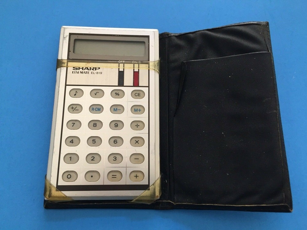 VINTAGE Sharp ELSI Mate EL-819 Calculator - With Chime Option