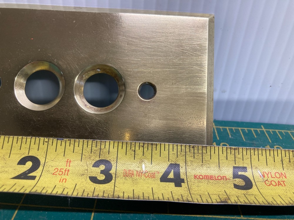 Vintage Brass Perkins Push Button Light Switch Wall Plate Covers .040 Thick