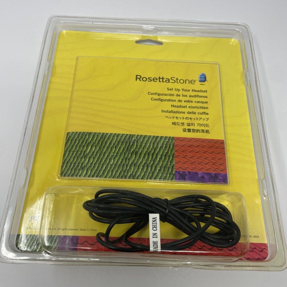 NEW Rosetta Stone Headset Microphone USB For Language Learning Software Sealed