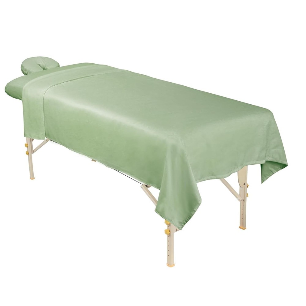ForPro Professional Collection Premium Microfiber 3-Piece Massage Table, Sage