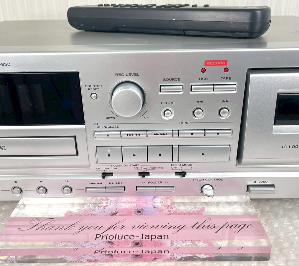 TEAC AD-850 CD Cassette Deck Combo Player With Remote Tested Working