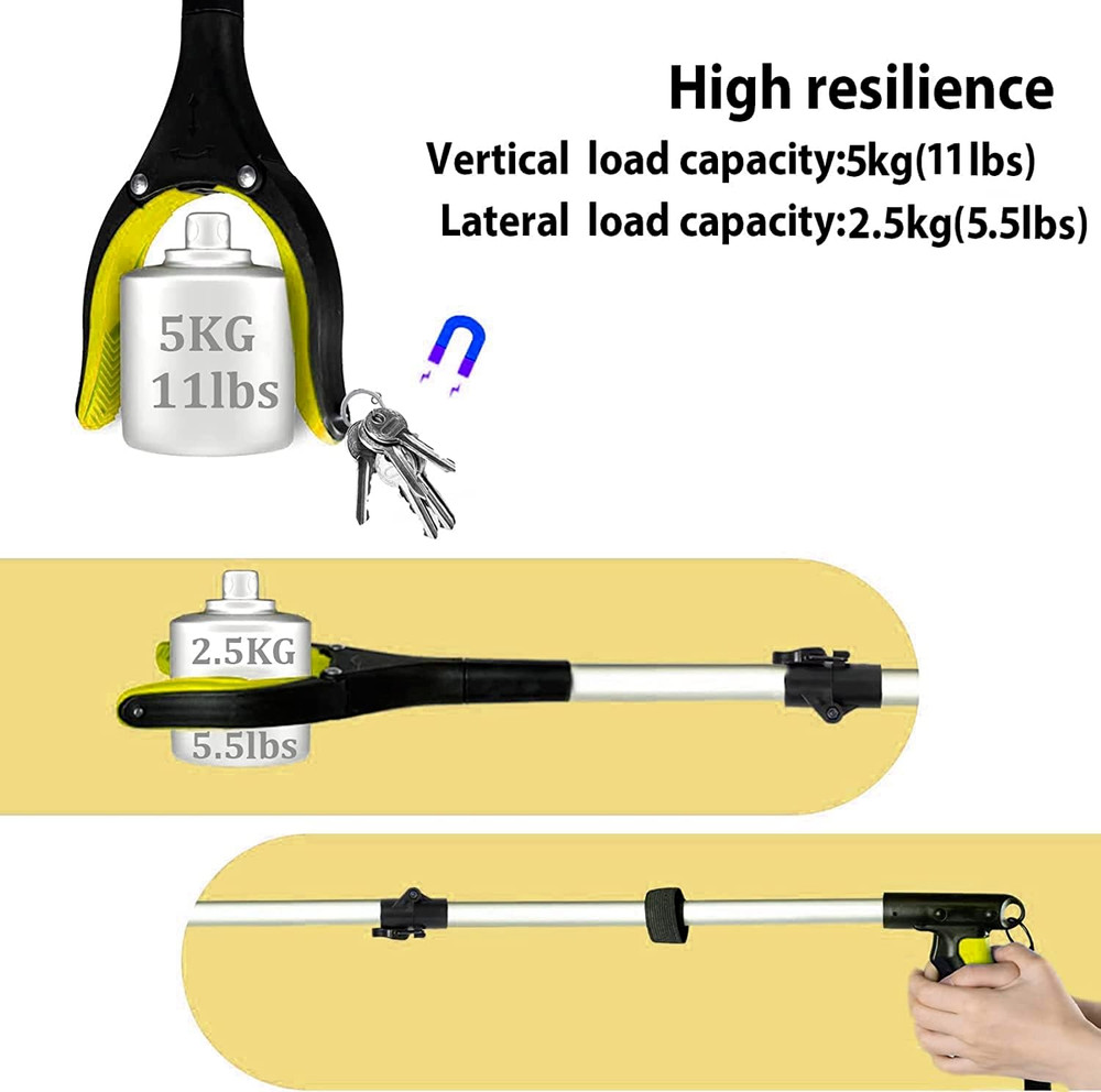 43" Foldable Extra Long Grabbers for Elderly Grab It Reaching Tool Heavy Duty