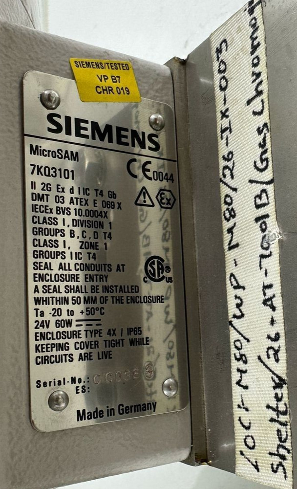 SIEMENS MicroSAM 7KQ3101 GAS CHROMATOGRAPH