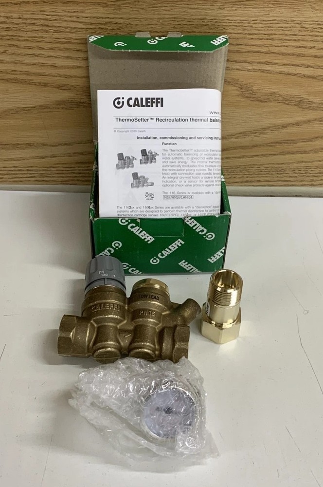Caleffi 116250AC ThermoSetter Adjustable Thermal Balancing Valve 3/4"