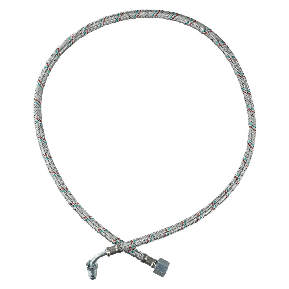 Burner Oil Line Oil Line 3/8" Female X 1/4" Male Metal Oil Line Silver Oil Line