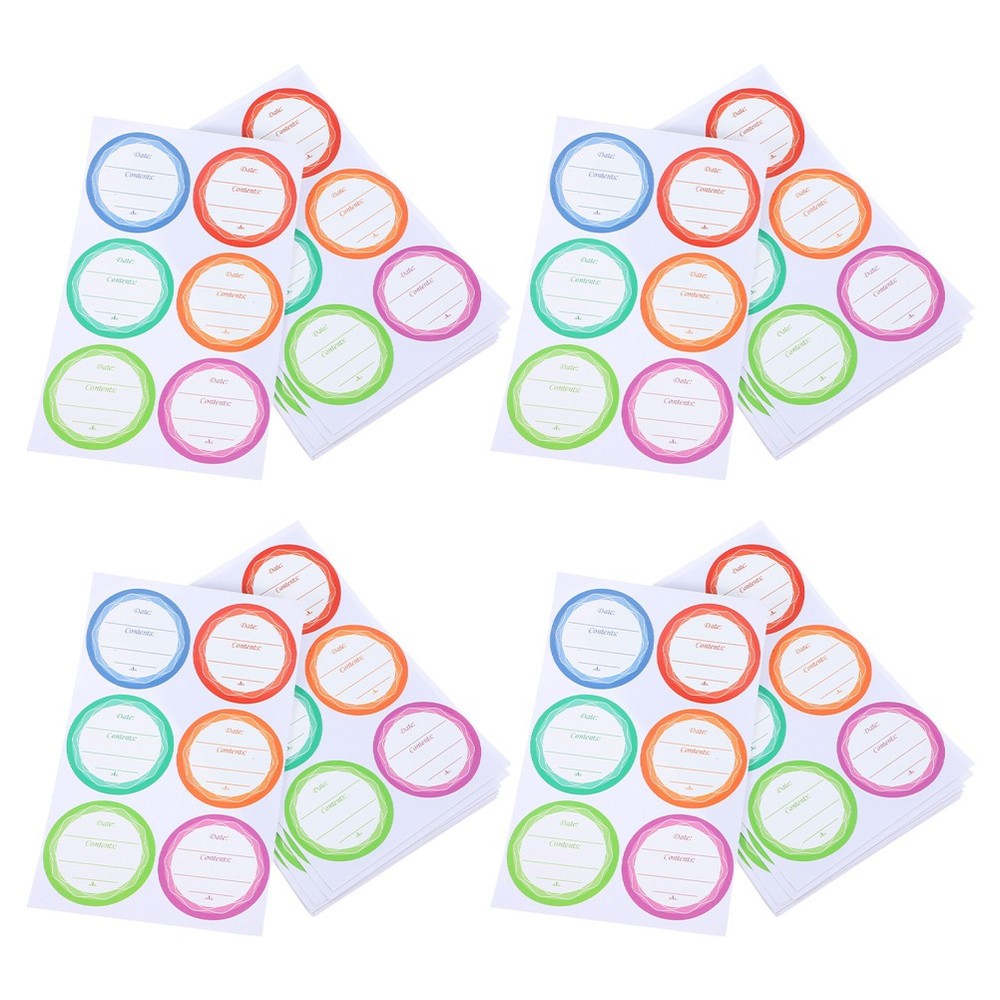 80 Sheets Glass Jar Accessories Labels Kitchen Self-adhesive Stickers