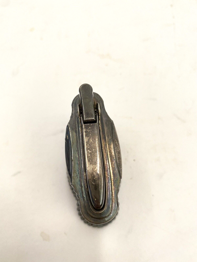 VINTAGE ART DECO RONSON DIANA SILVERPLATED TABLE LIGHTER