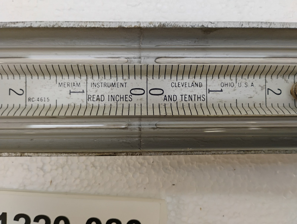 Meriam Instrument 10AA25WM "U" Type Manometer 6" Range