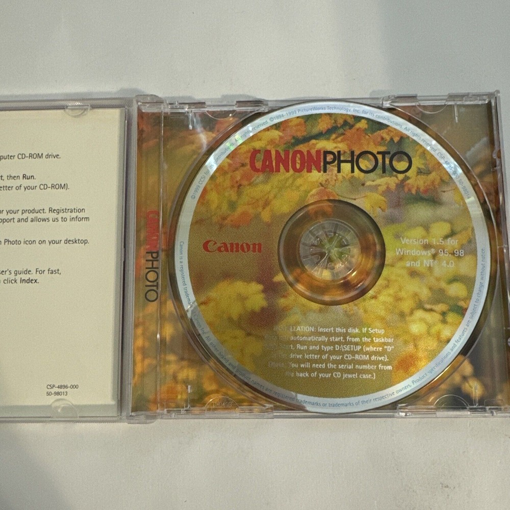Canon Photo 1.5 Software for PC and Mac (2000 Release)