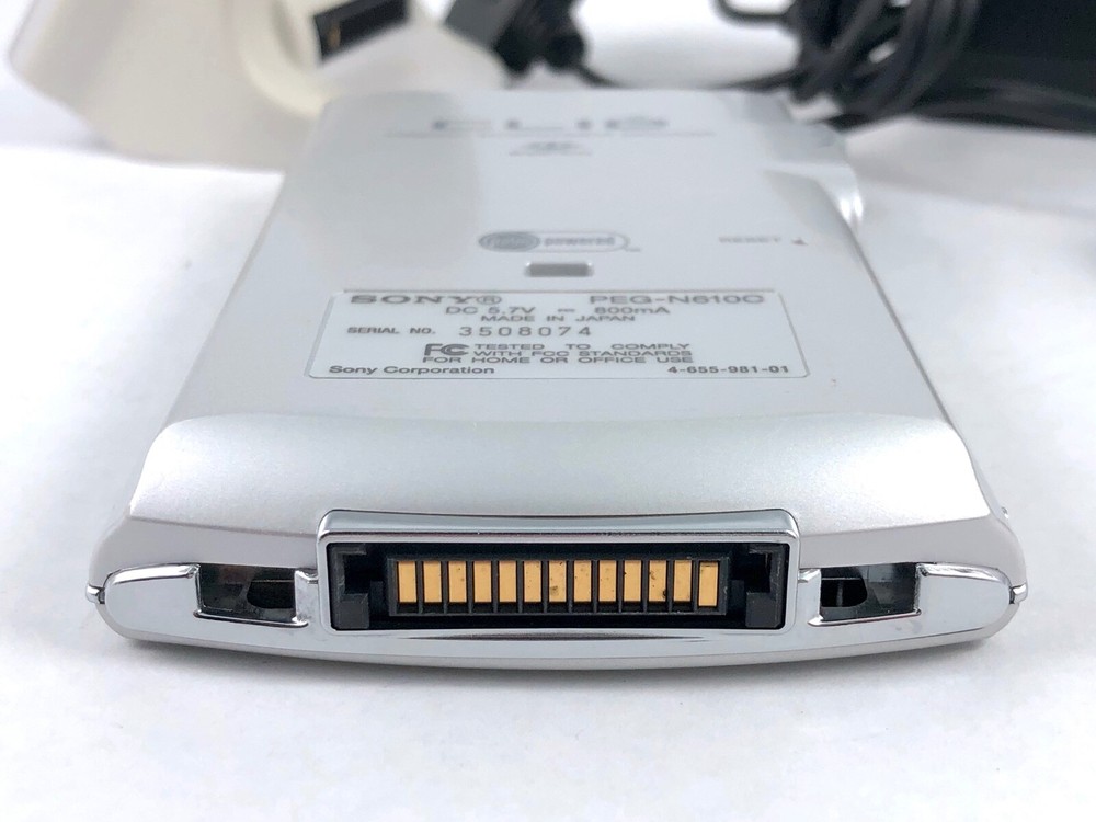 Sony CLIÉ Handheld PEG-N610C Palm Organizer PDA, Power Adapter, USB Cradle Dock