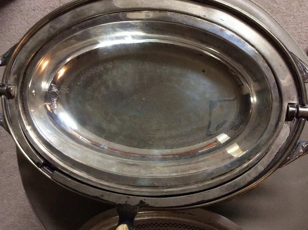Antique Vintage D.K. Server Warmer Chafing Dish