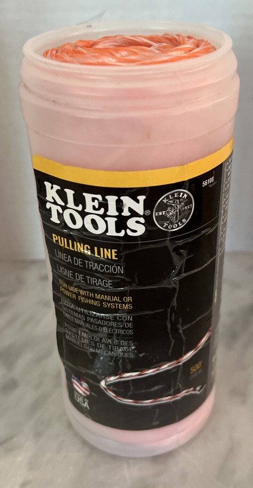 Klein Tools Pulling Line with Orange Tracer 500-Feet 56108 Pull Line S2D