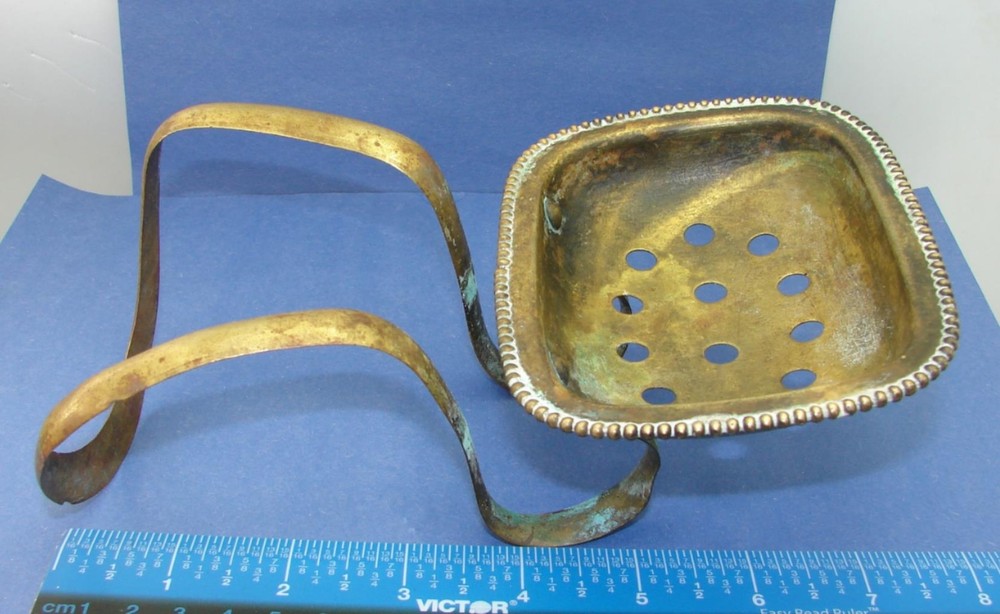 Antique Brass Bathtub Soap Dish