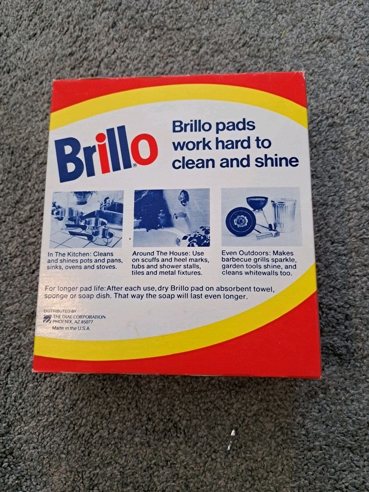 Vintage Brillo Soap Pads Box Partially Full