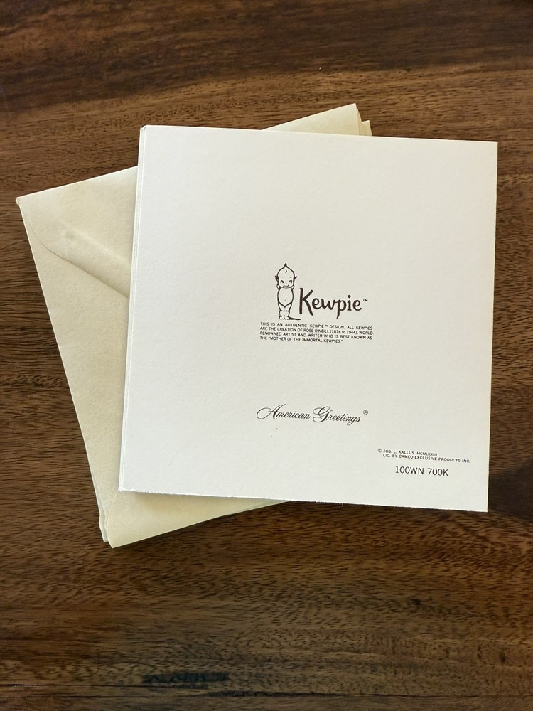 70s 4 Kewpie Note Cards + Envelopes American Greetings