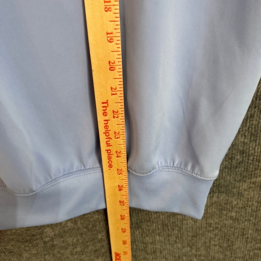 F&G Tech Mens Golf Vest Light Blue Quarter Zip Performance Pullover Medium