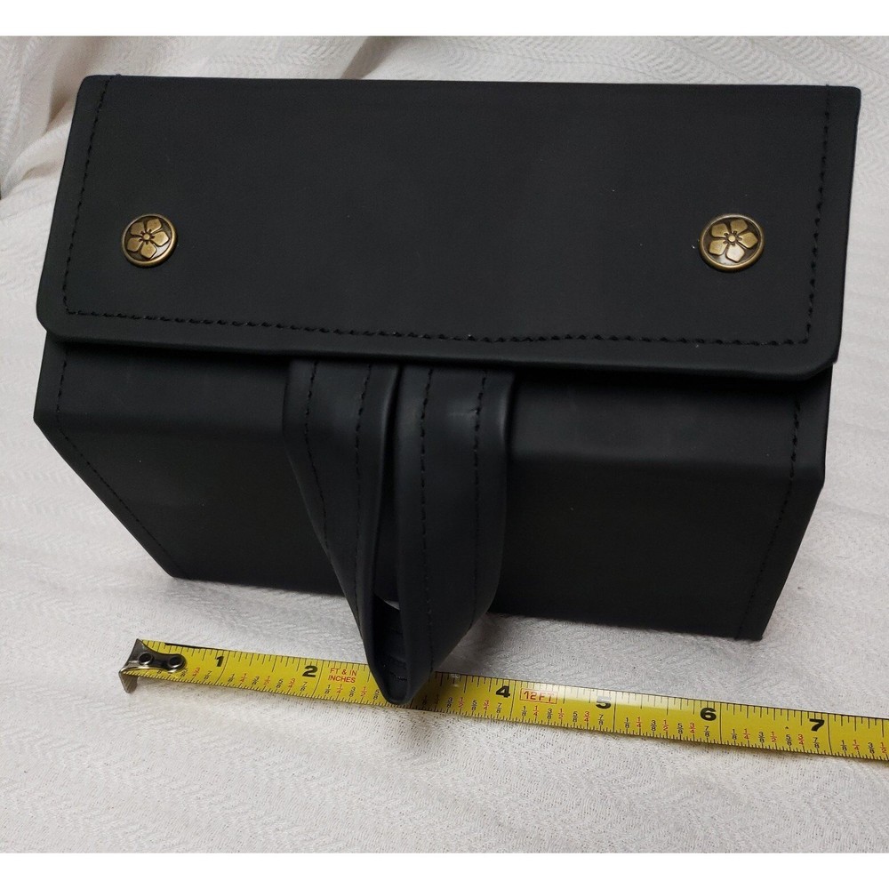 Eyewear Storage Travel Case Black with white sections