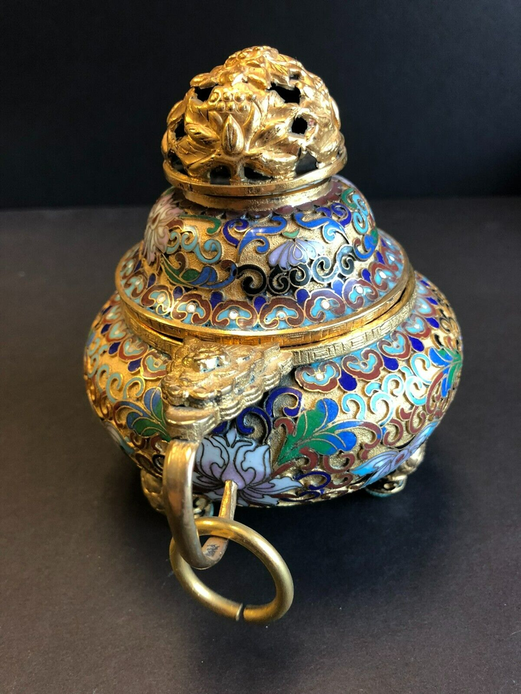 Vintage Chinese Cloisonné Incense Burner