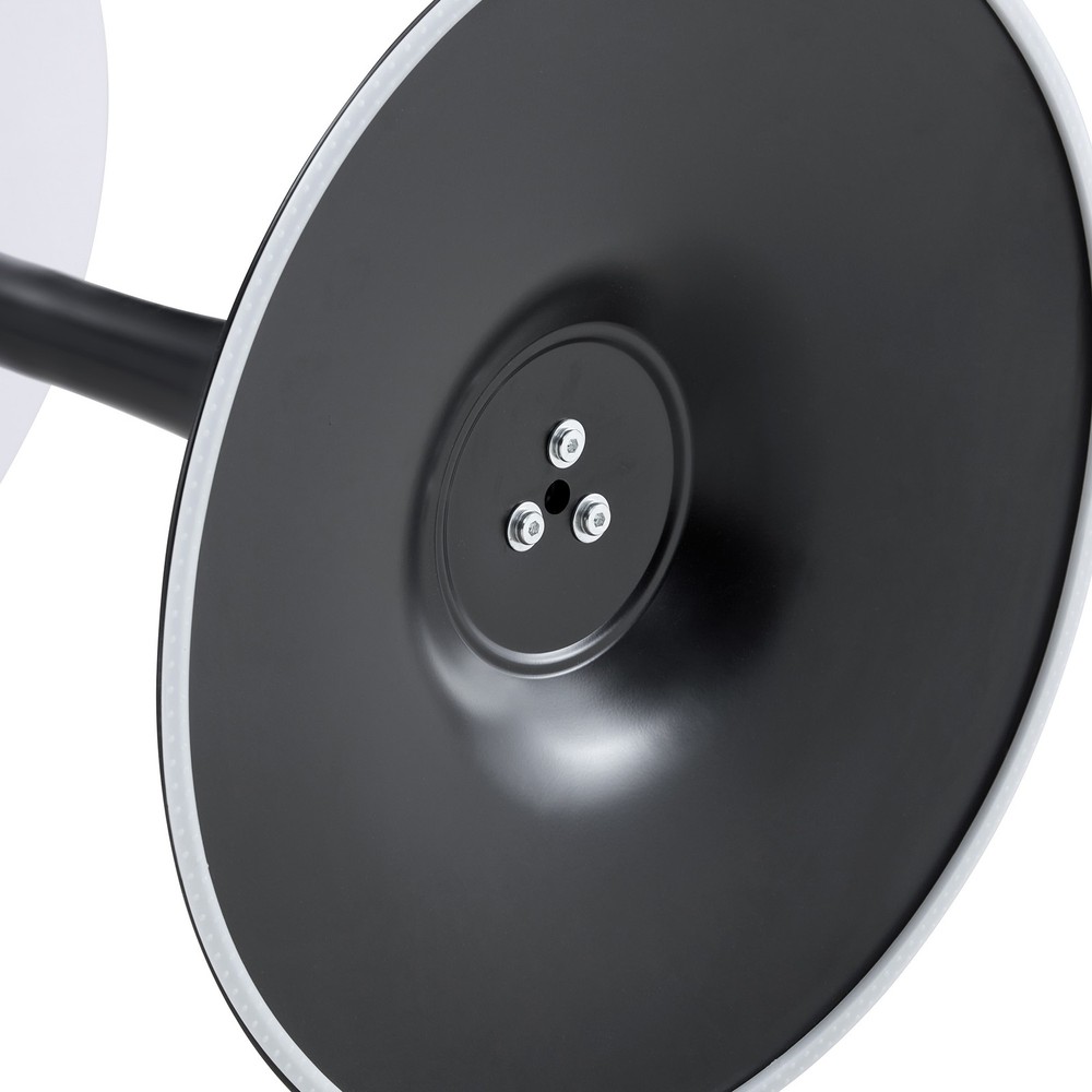 Round Dining Table, 23.6" Circle Tulip Table with Thickened Tabletop & Metal P