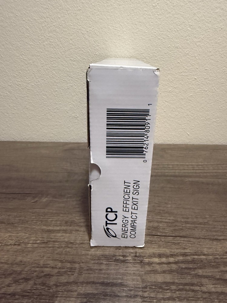 TCP Energy Efficient Compact Exit Sign Dual Voltage 120/277 Universal Mount UL