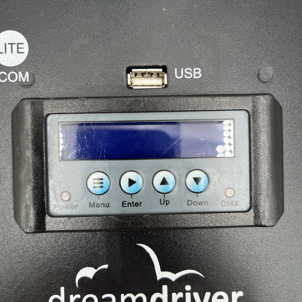 Mega-Lite Dream Driver Quad DMX LED Controller – Tested & Working + Power Cable