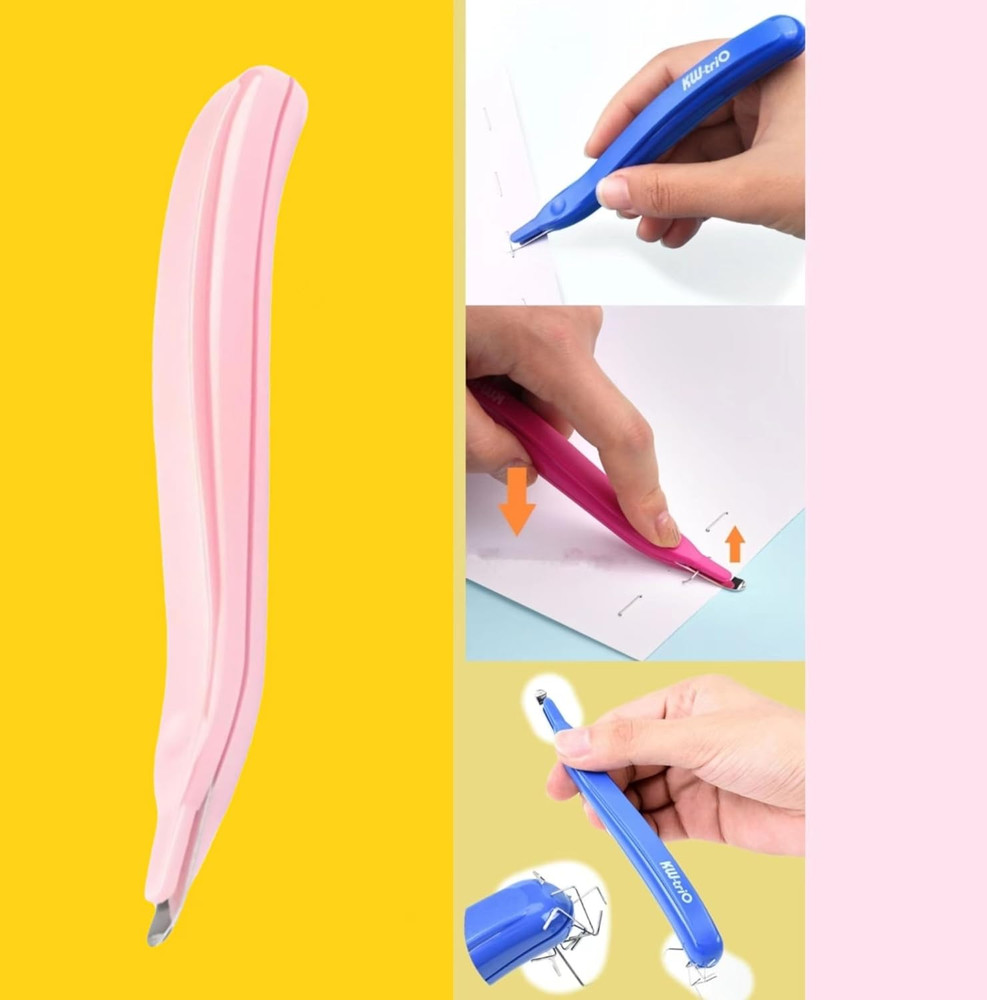 3Pink Professional Magnetic Staple Remover Puller Rubberized Staples Remover Sta