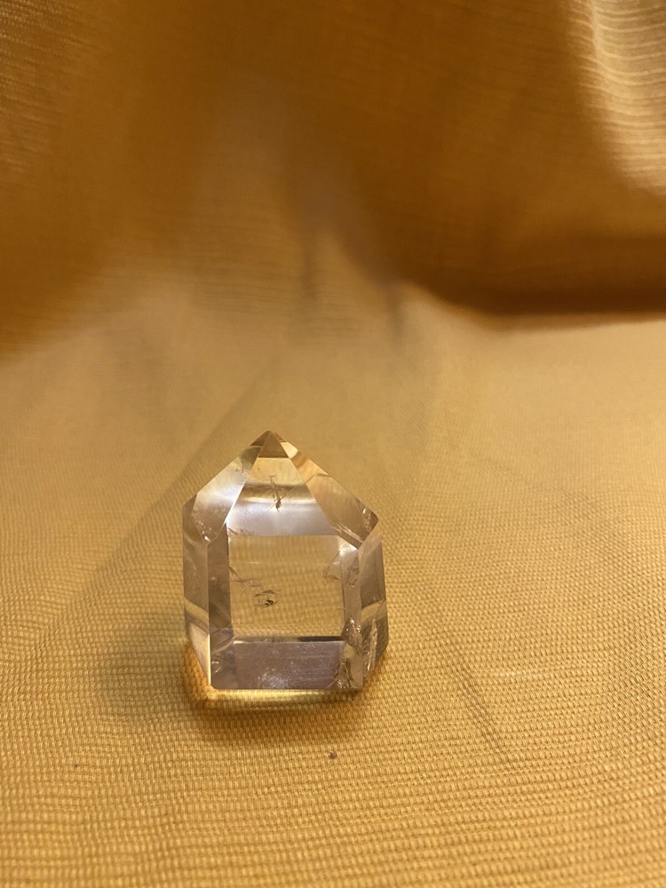 Polished quartz crystal mineral