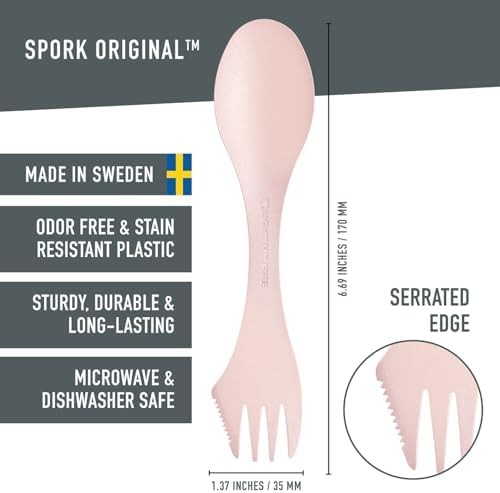 Reusable Camping Spork Spoon Fork Knife Combo