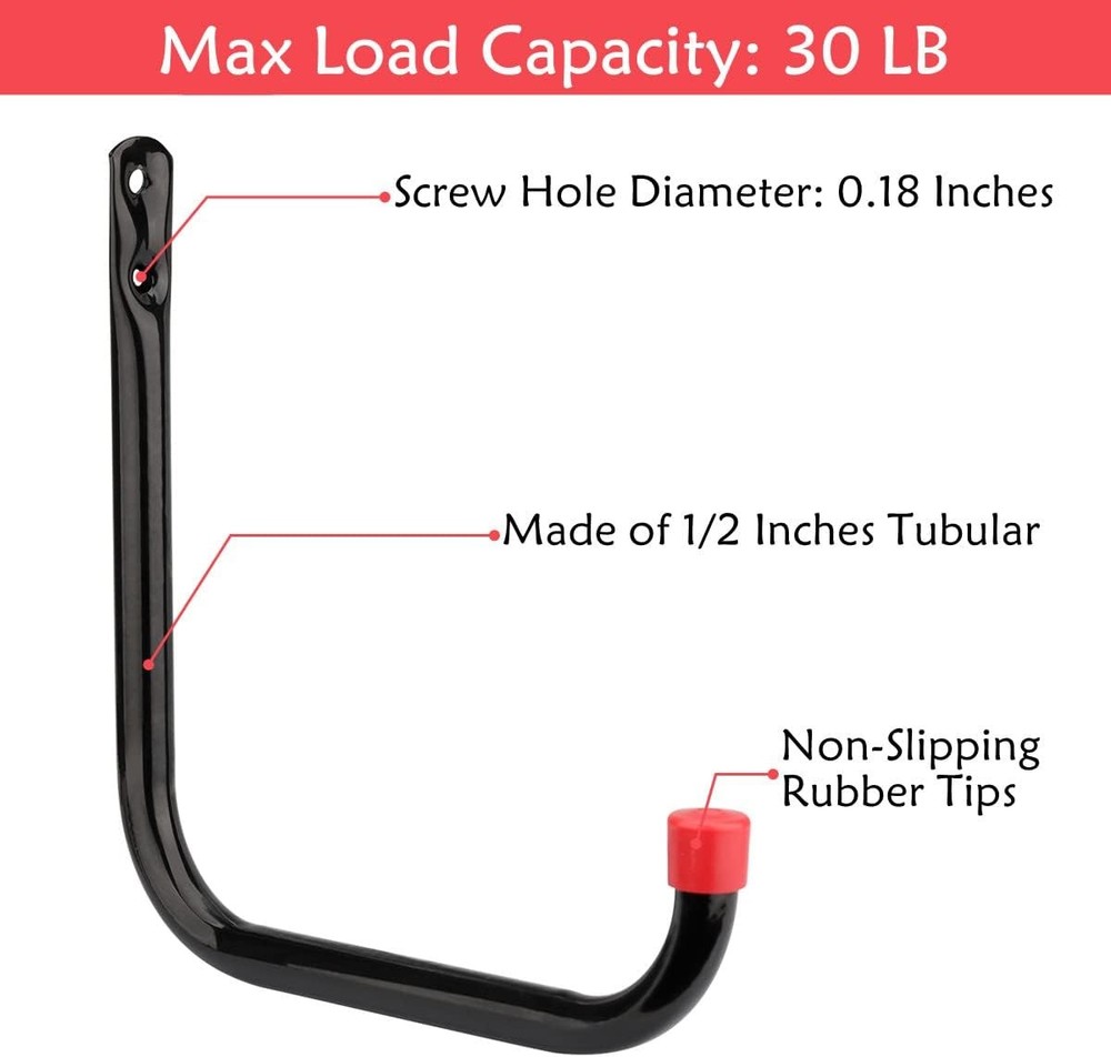 8 Pack Heavy Duty Garage Storage Wall Utility Hooks