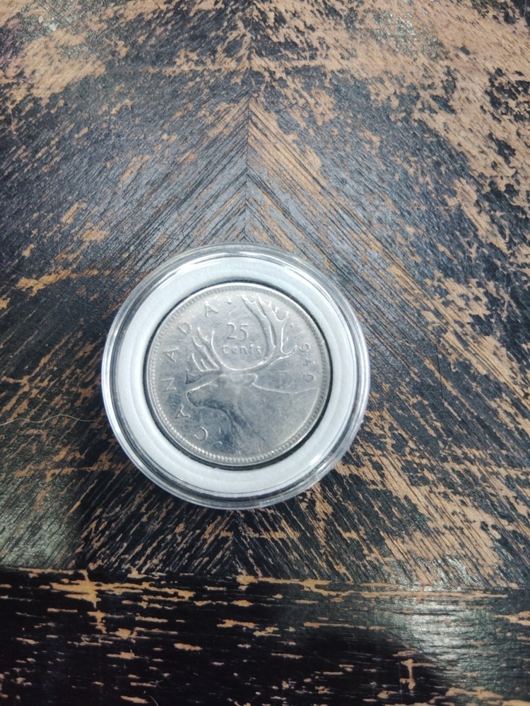 CANADA 1940 .25 CENTS Silver .800 Fine