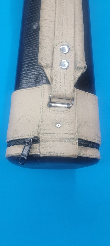 3X6 Whitten Pool Cue Case Black/Tan Exotic Lizard Print