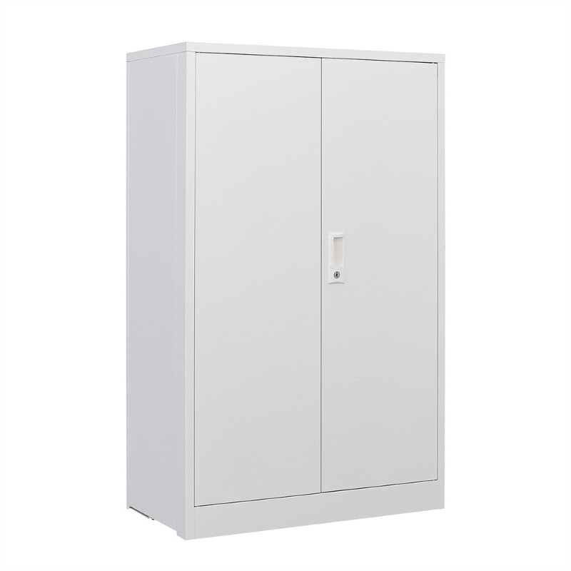 Metal Storage Cabinet with Locking Doors and Adjustable Shelf, Folding Cabinet