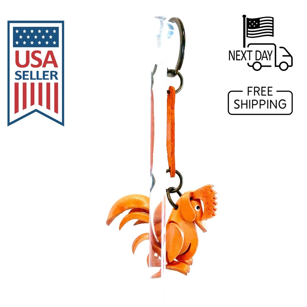 CHICKEN Handmade Leather Keyring
