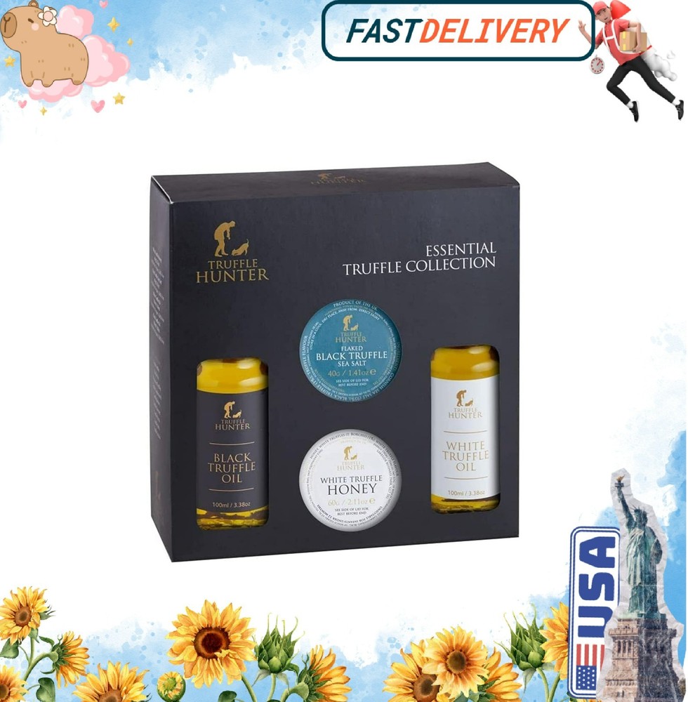TruffleHunter Preserved Truffle Selection Gift Set - Black & White Truffle Oil