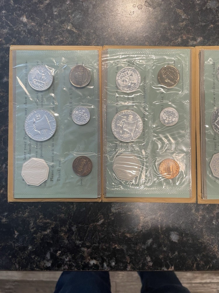 Five 1960 Proof Sets 90% Silver