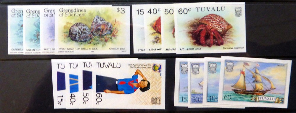 BRITISH COMMONWEALTH Wholesale 24 Complete Imperf Sets U/M SEE BELOW FP8564