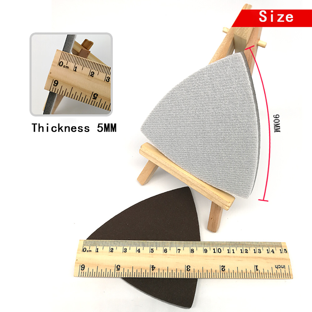 300-3000Grit 90mm Mouse Sanding Sheets Triangular Sponge Sander Pad Wet Dry Sand