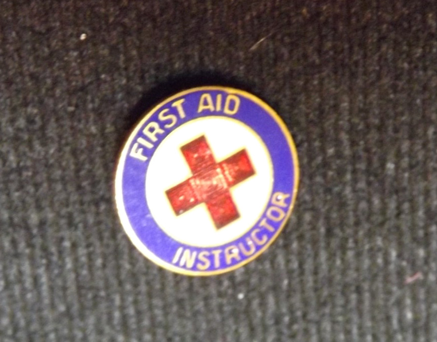 First Aid Instructor Red Cross Vintage Lapel Pin