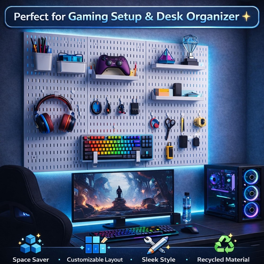 Pegboard Wall Organizer 24x36 Tool Storage