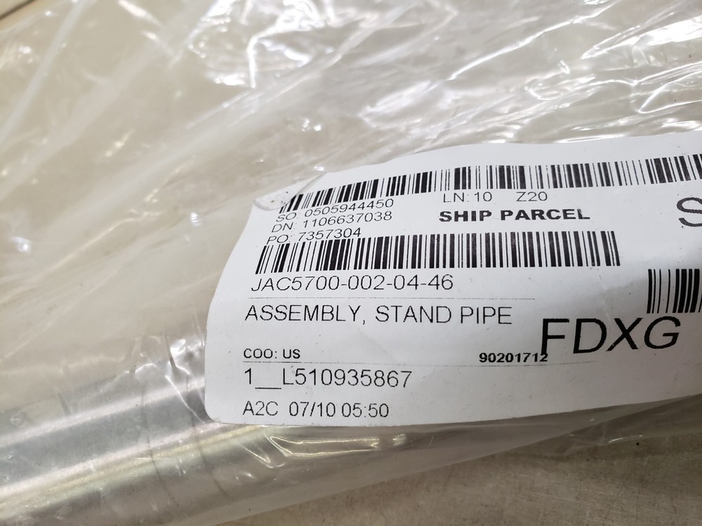 Jackson Assembly, Stand Pipe 5700-002-04-46