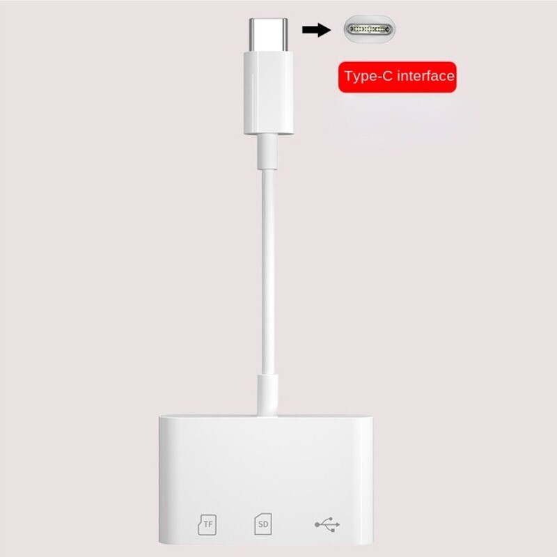 3-in-1 USB Stick SD TF Card Reader Type C OTG Adapter For iPhone Android Devices