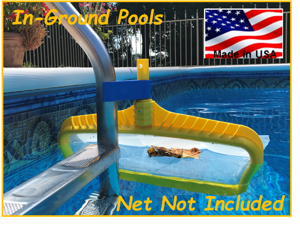 Leaf Bone - Leaf Net Skimmer Clip, Pool Net Ladder Attachment (Net Not Included)