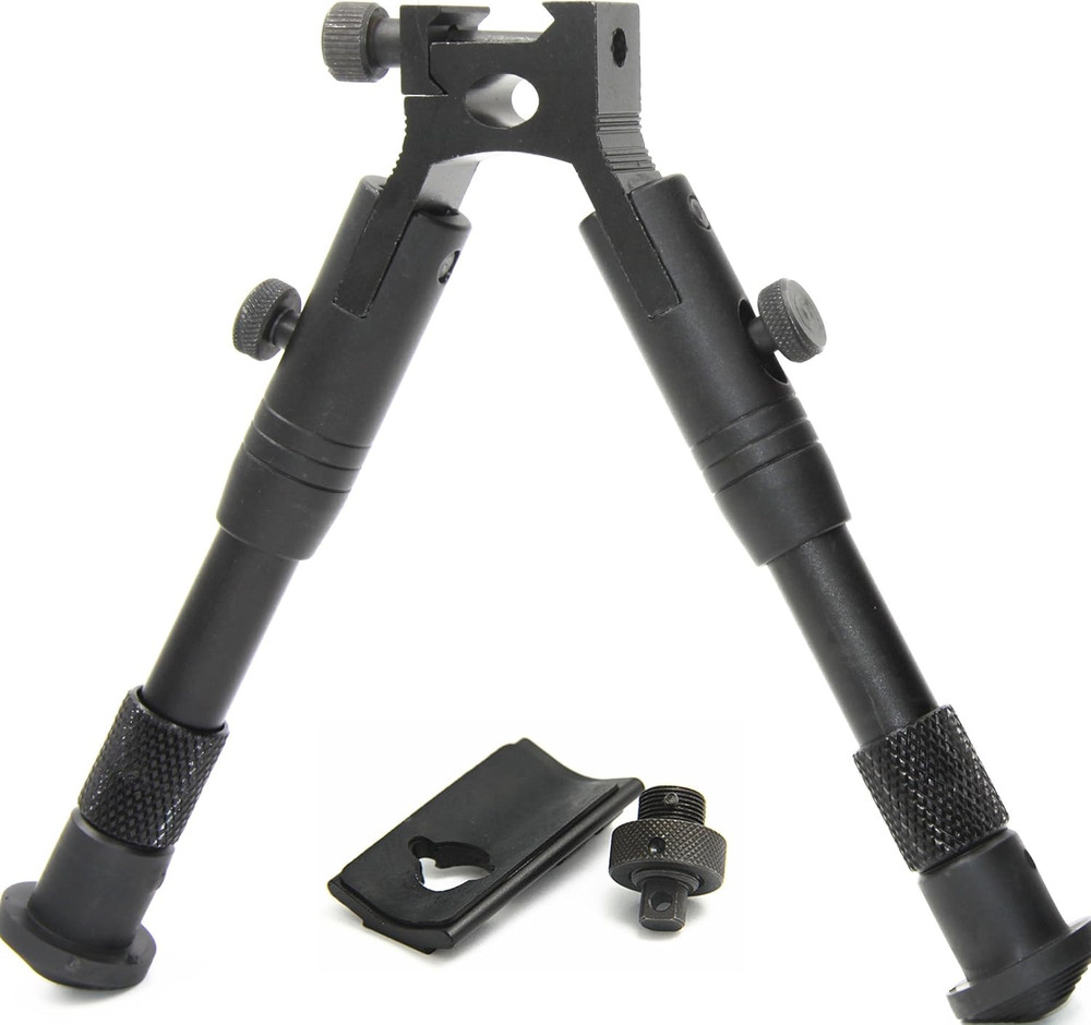 Adjustable Folding Picatinny Bipod 8–10” Height, Quick-Attach, Swivel-Stud Compa