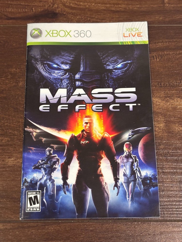 Mass Effect XBOX 360 Instruction Manual Only