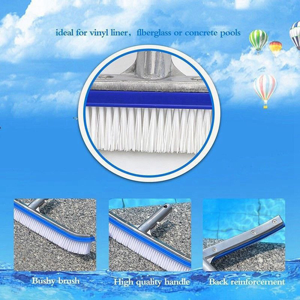 Professional-Grade Pool Brush - 18" Universal Fit, Durable & Lightweight
