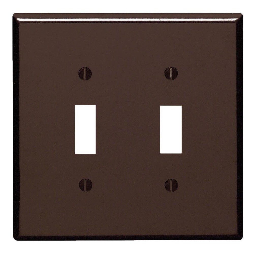 Leviton Brn 2-Toggle Wall Plate