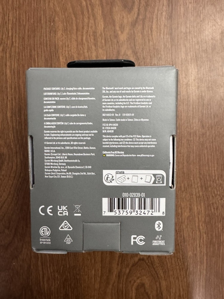 Lily 2 Garmin Lilac NIB Smartwatch