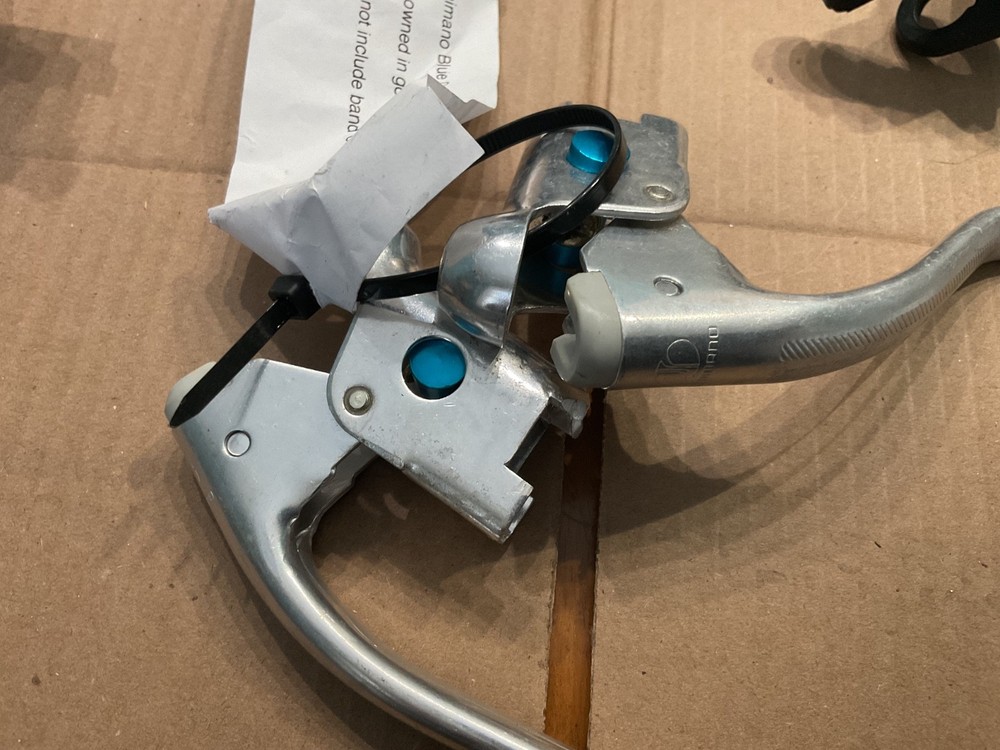 Vintage Shimano blue dot break levers