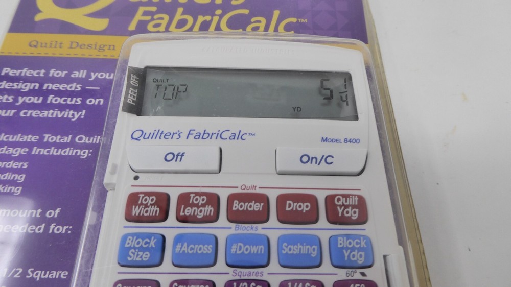 Quilter’s FabriCalc Quilt Design & Fabric Estimator NEW *READ DESCRIPTION*
