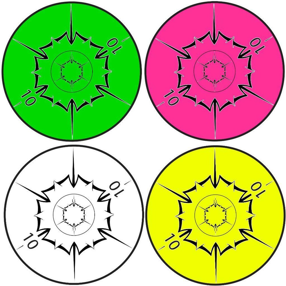 White Water Archery 3d Scoring Solid Color 10 Ring IBO Center Bullseye 5″ Decals
